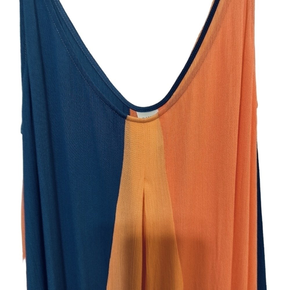 (1591) SKYE Emory Seashore Colorblocked Sleeveless Maxi Dress Size XL - Picture 8 of 13